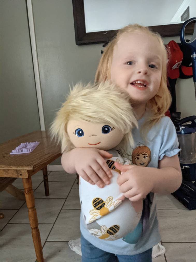 14" doll, toddler gift, soft doll. Ready to ship