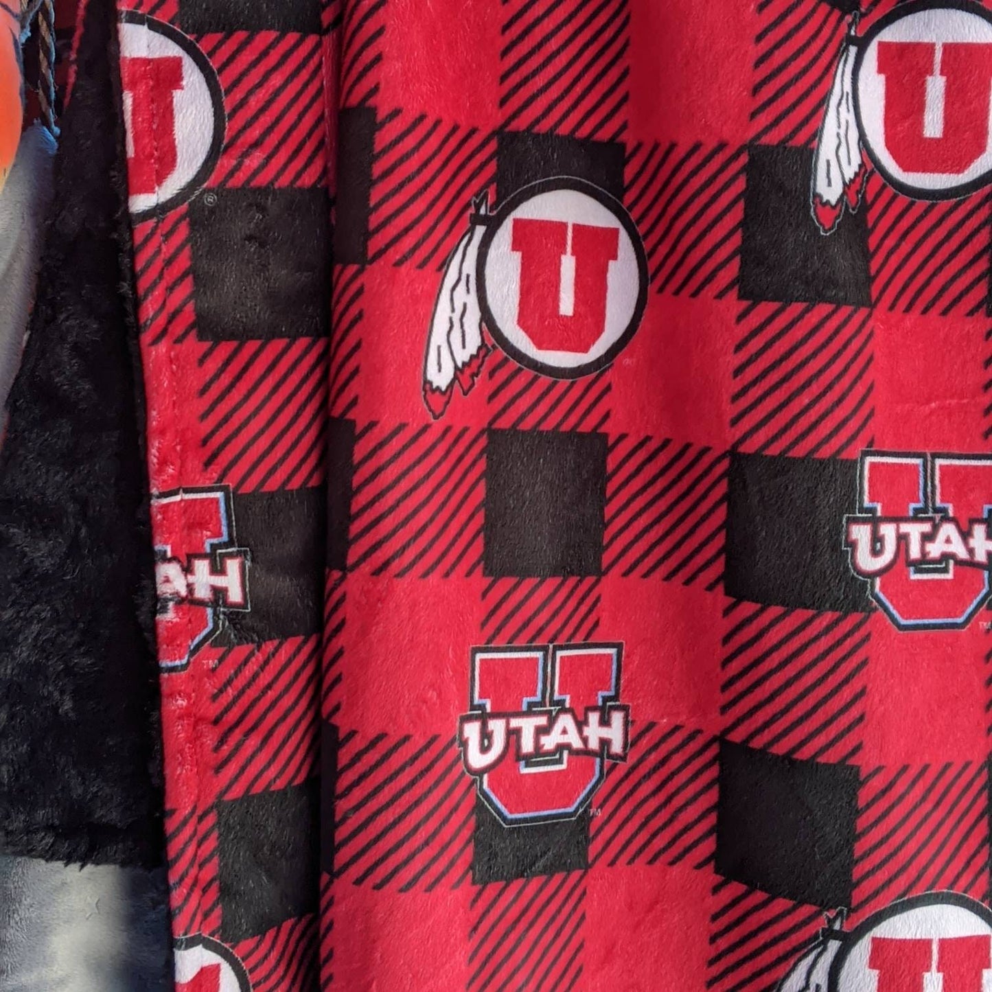 Crib size 30"x 36" minky University of Utah blanket (other sizes available)